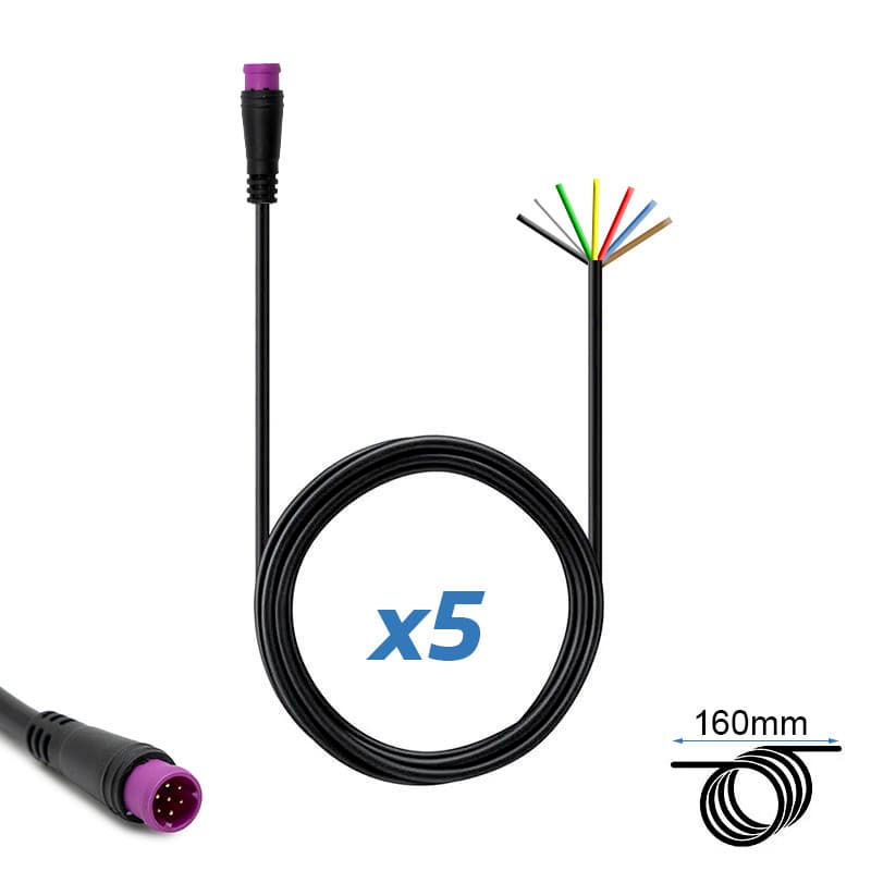 Złącze wodoodporne 8mm 7 pin - 5M