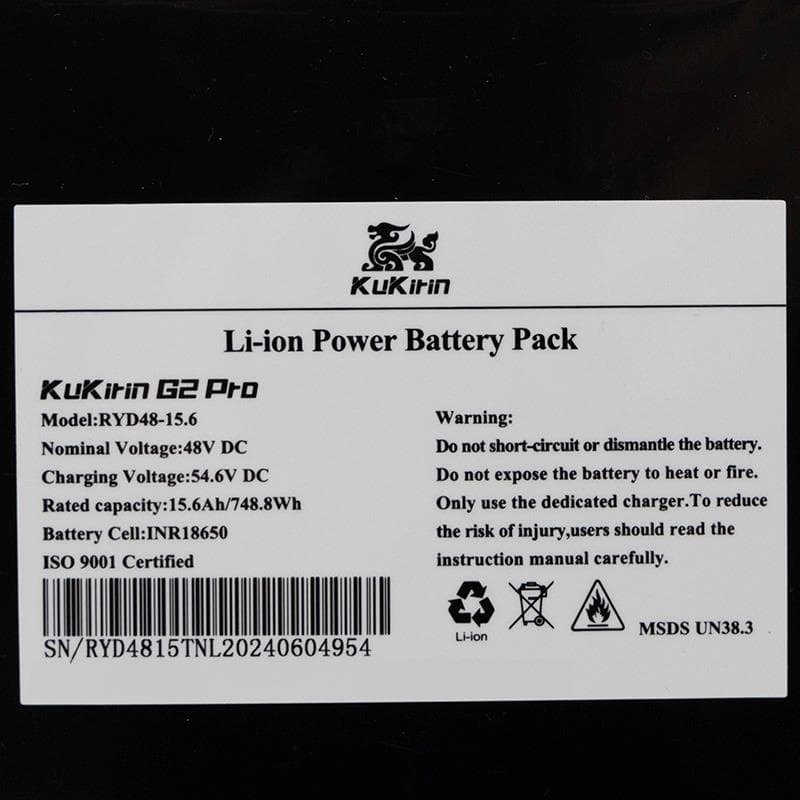 Bateria Kukirin G2 pro wersja 2024 [Kugoo] — zdjęcie 4