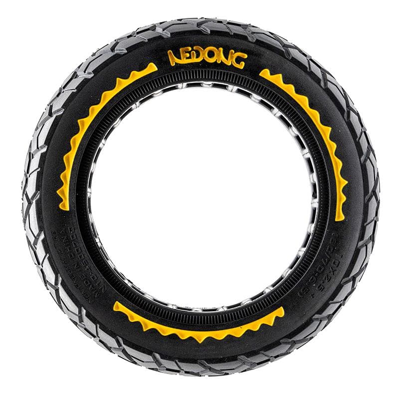 Koło pełne ultralekkie offroad 10x2,5/B44 - żółte [Nedong] — zdjęcie 3