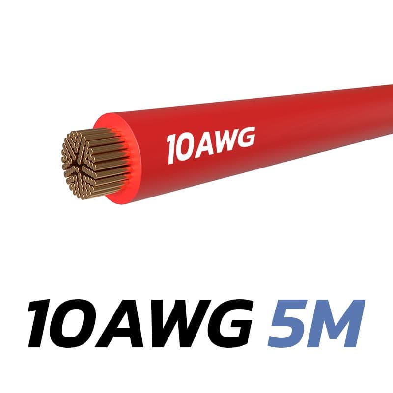 Kabel czerwony 10 AWG - 5M — zdjęcie 2