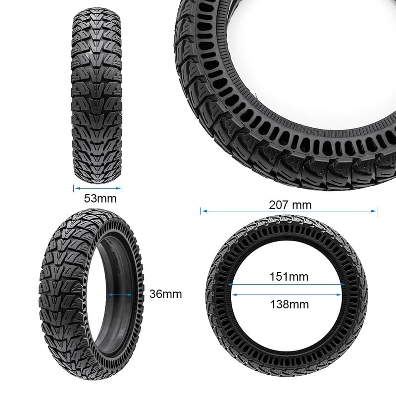 Koło pełne perforowane 8,5x2,125/B34mm [Cityneye] – czarne — zdjęcie 2