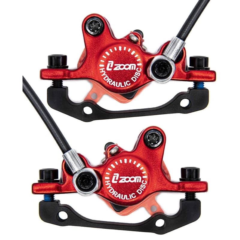 Zestaw hamulca hydraulicznego czerwony CR-3 przedni L tylny R [Zoom] — zdjęcie 3