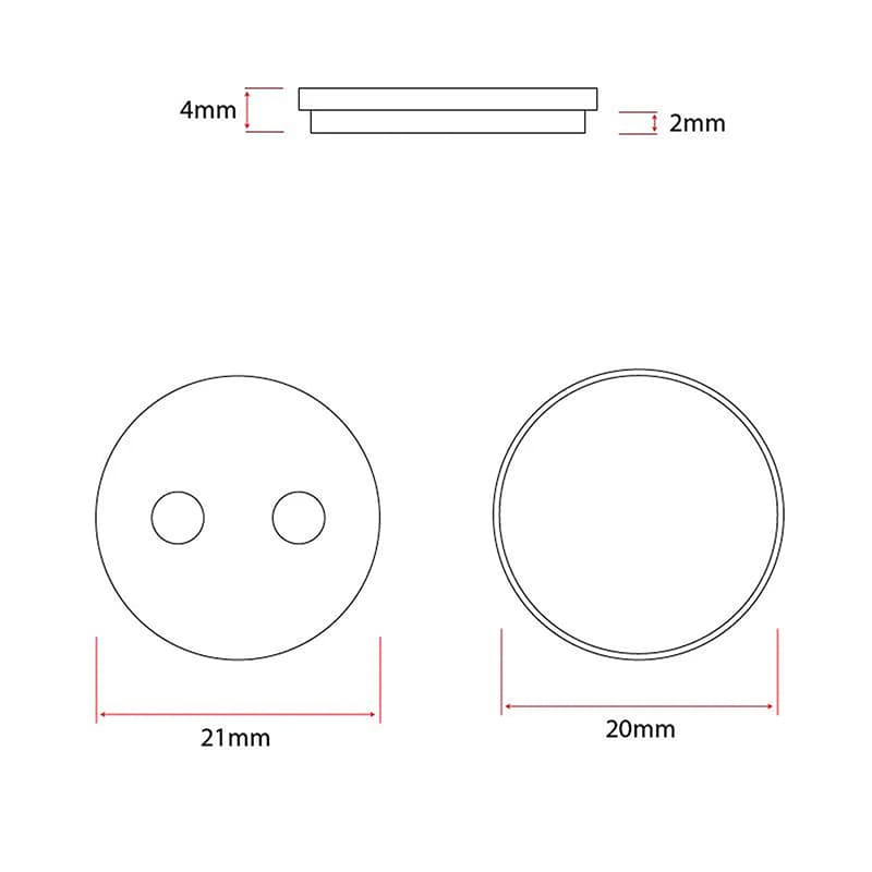 Klocki hamulcowe CS001-C ceramiczne okrągłe 20 mm do Xiaomi – 2 komplety — zdjęcie 3