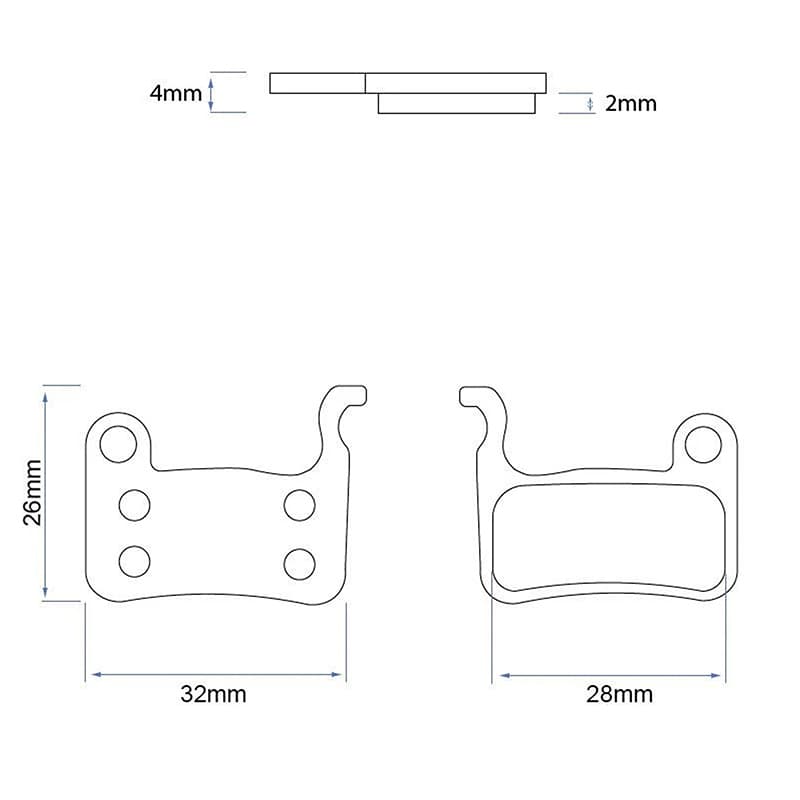 Klocki hamulcowe RS001-C ceramiczne do Xtech – 2 komplety — zdjęcie 4