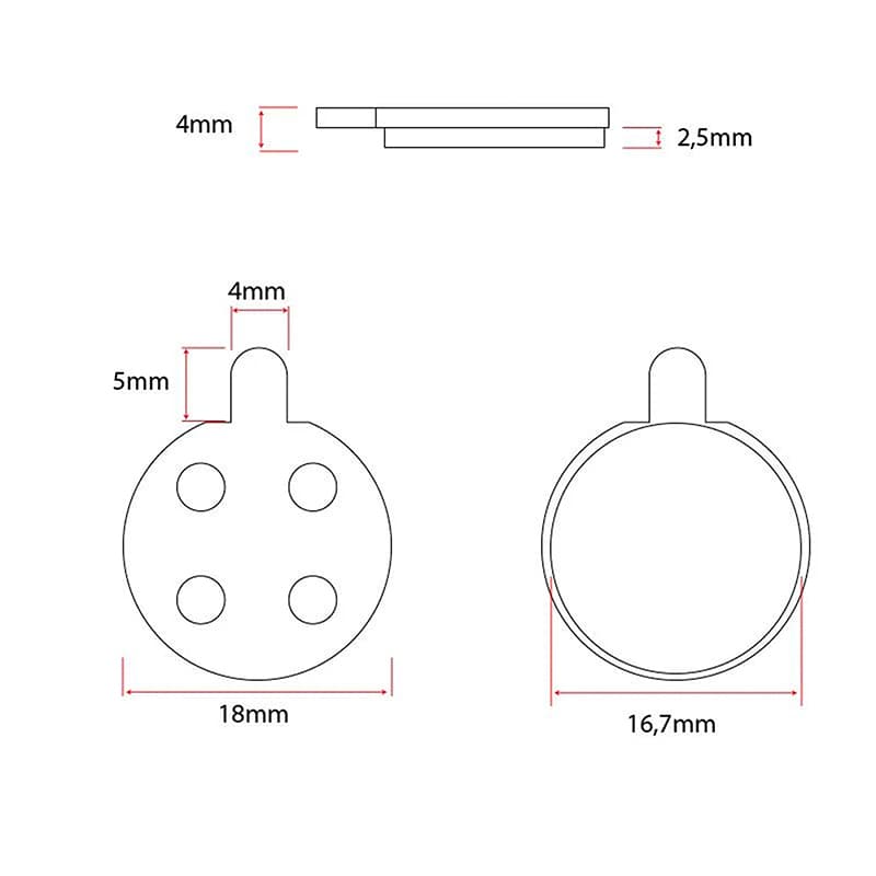 Klocki hamulcowe CT003-C ceramiczne – 2 komplety — zdjęcie 4