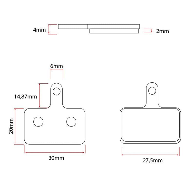 Klocki hamulcowe RT004-C ceramiczne – 2 komplety — zdjęcie 4