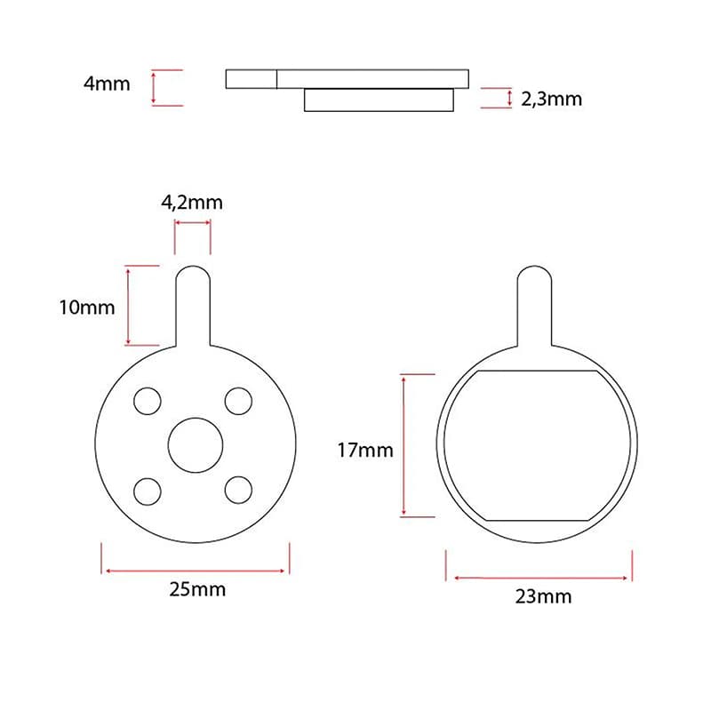 Klocki hamulcowe CT008-C ceramiczne – 2 komplety — zdjęcie 3