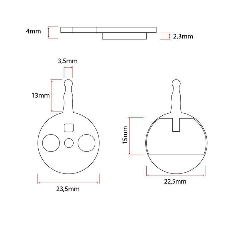 Klocki hamulcowe CT010-C ceramiczne – 2 komplety — zdjęcie 3