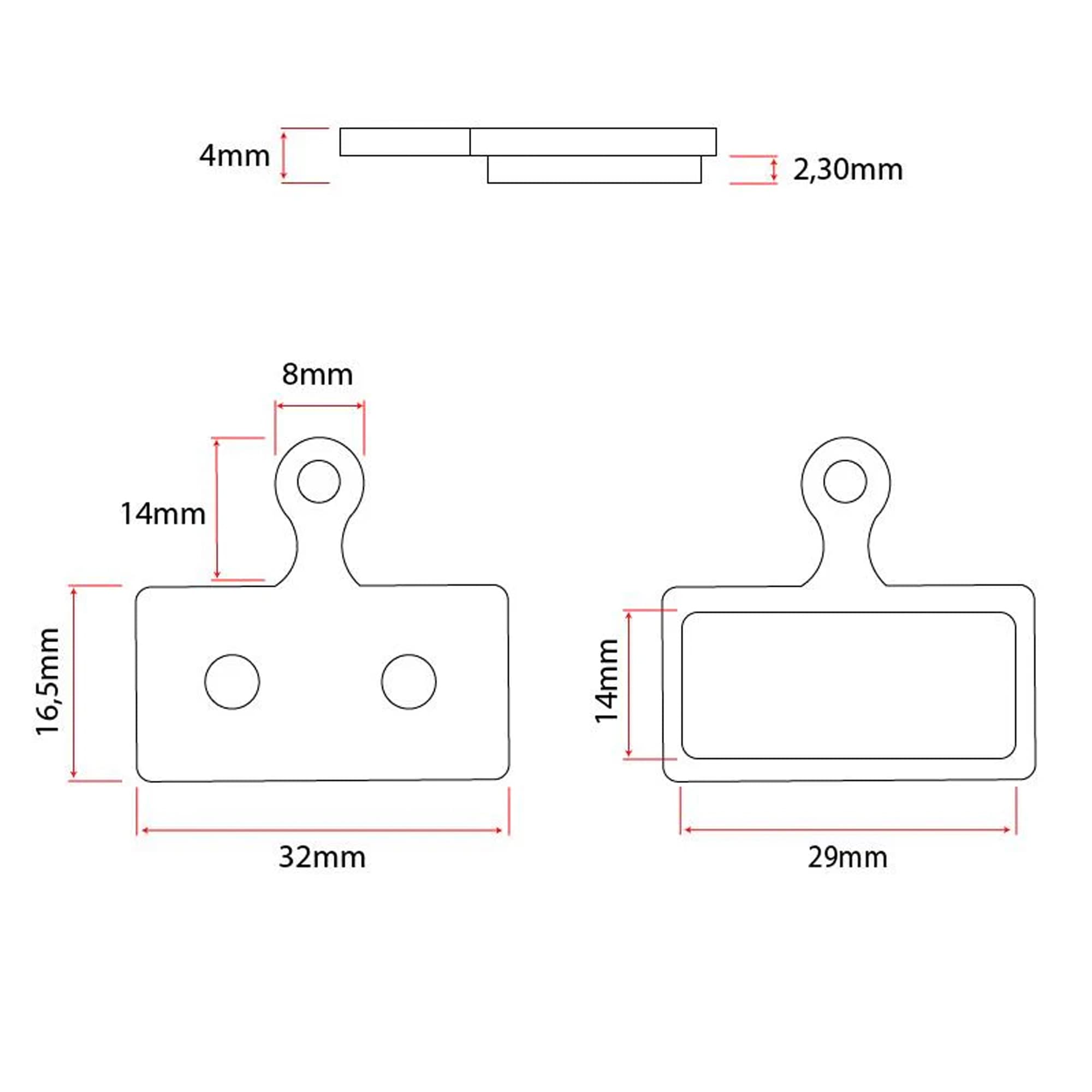 Klocki hamulcowe RT006-C ceramiczne – 2 komplety — zdjęcie 4