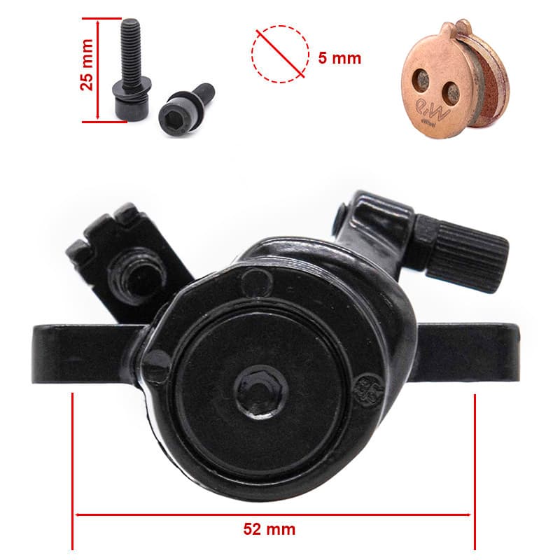 Zacisk hamulcowy CT005-M08 mechaniczny L 50mm czarny do Ninebot serii F i D