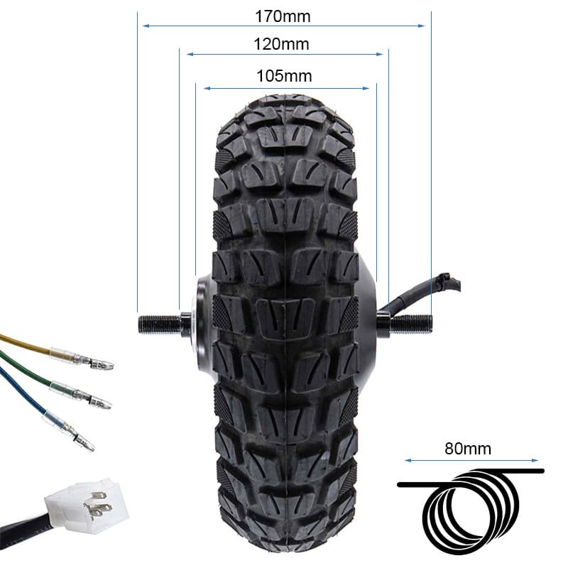 Silnik 48V 800W 6,5/B50 do SmartGyro/Urbanglide (tylny) — zdjęcie 2