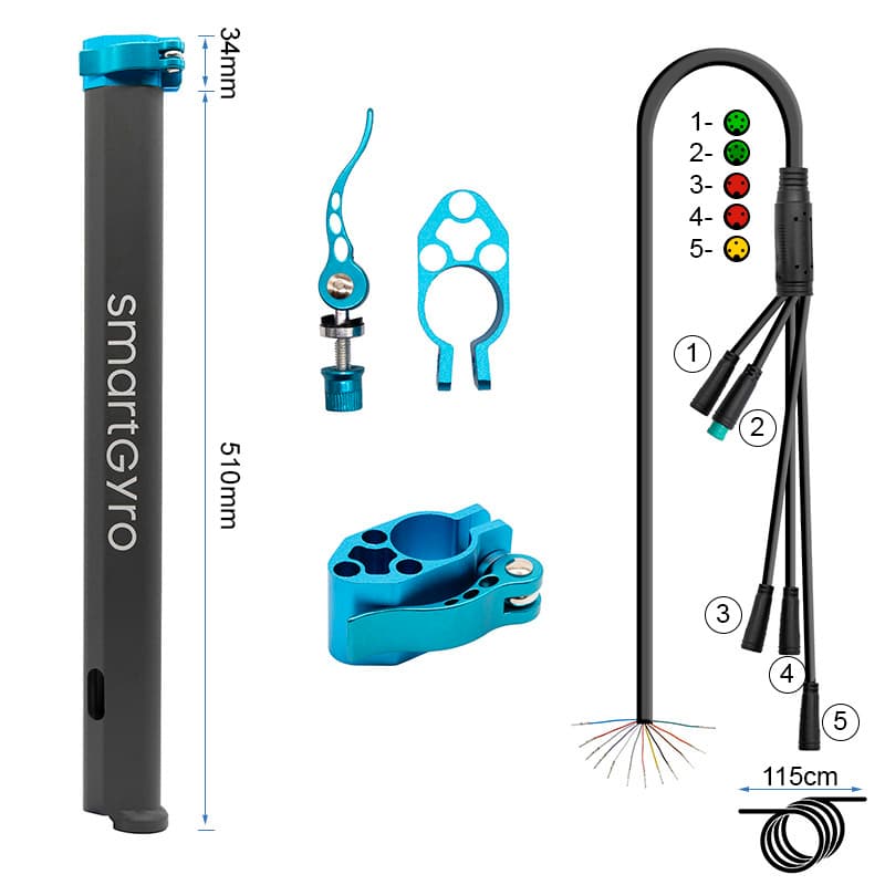 Kolumna kierownicy z kablem i obejmą Smartgyro Speedway / Rockway / Crossover [Oryginał] – szara — zdjęcie 2