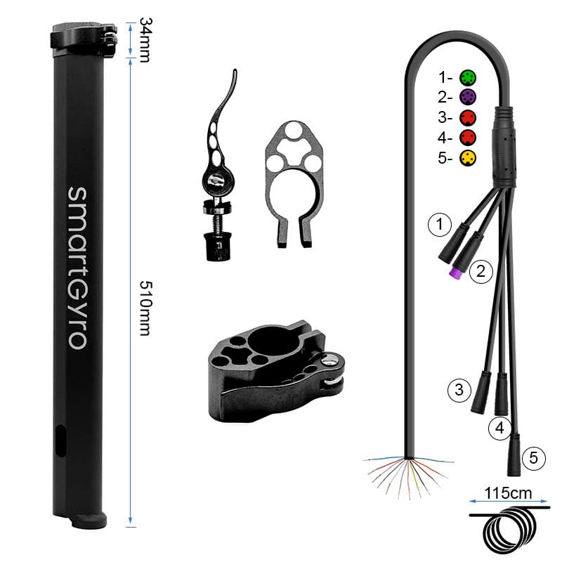 Kolumna kierownicy z kablem Smartgyro dual Crossover [Oryginał] – czarna — zdjęcie 2