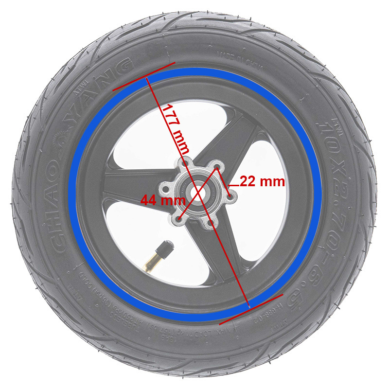 Felga 6,5" o szerokości 47 mm do Smartgyro Speedway & Rockway – niebieska — zdjęcie 2