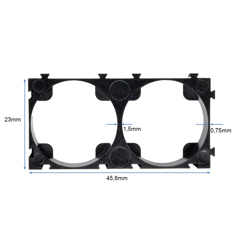 Uchwyt na baterie 21700 1x2 – 10 sztuk — zdjęcie 3