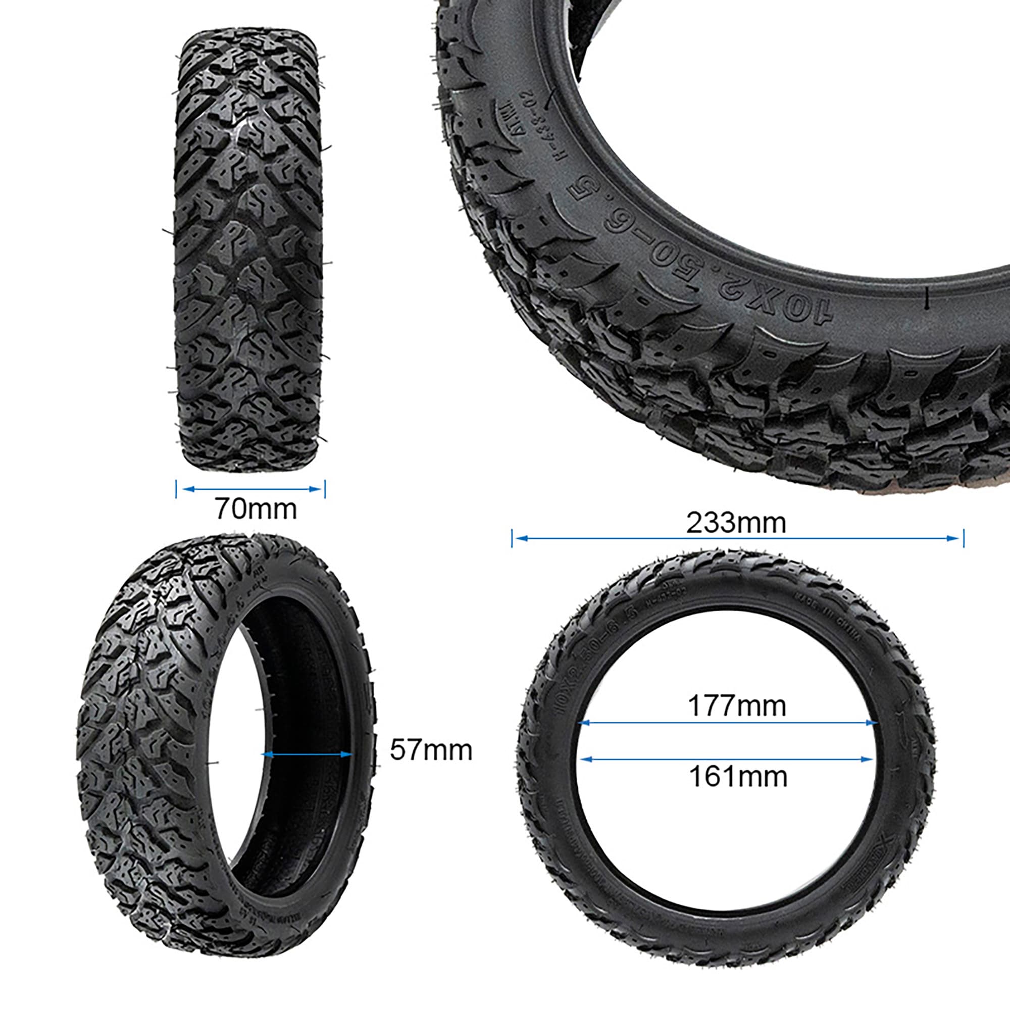Opona bezdętkowa offroad 10x2,5-6,5 [Xuancheng] — zdjęcie 2