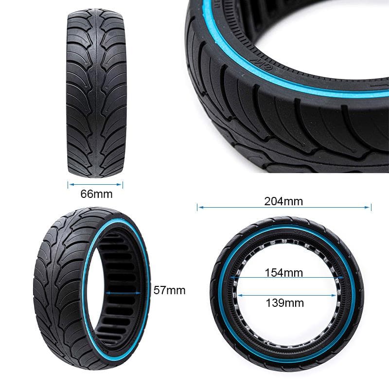 Koło pełne ultralekkie 8,5x2,5-6,1/B58 – niebieska linia (pasuje do Dualtron Mini) — zdjęcie 2