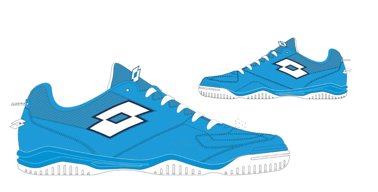 Lotto TACTO 200 V ID Diva Blue/All White/All Black