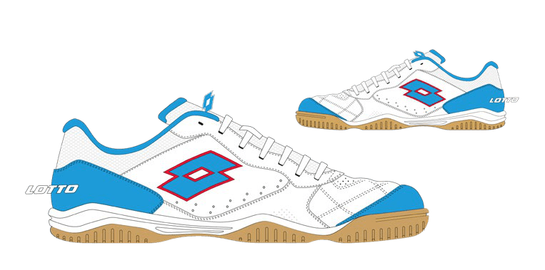 Lotto TACTO 300 VI ID All White/Diva Blue/Cliff Red