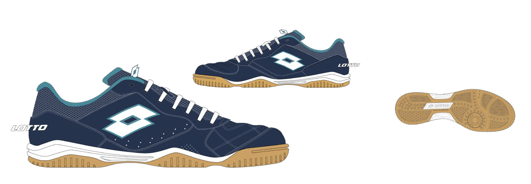 Lotto TACTO 301 VI ID Navy Blue/All White/Mosaic Blue