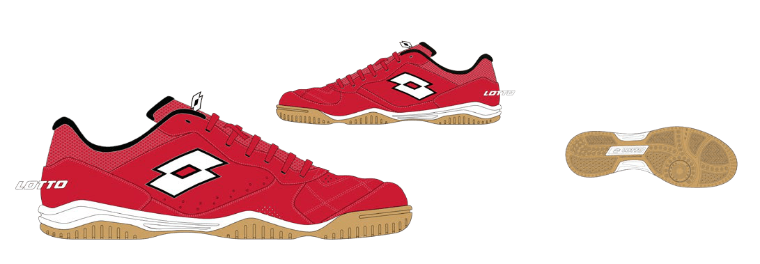 Lotto TACTO 301 VI ID Flame Red/All White/All Black