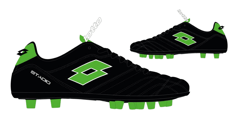 Lotto STADIO 300 III FG All Black/Spring Green