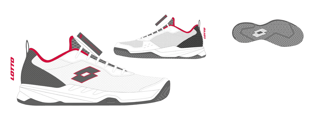 Lotto MIRAGE 700 ALR All White/Asphalt/Flame Red