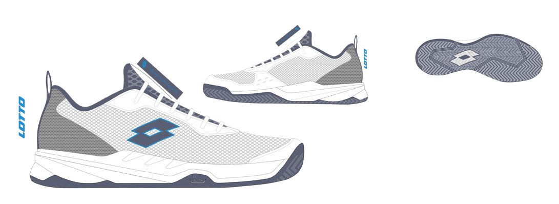 Lotto MIRAGE 700 ALR All White/Dark Denim/Light Atlantic