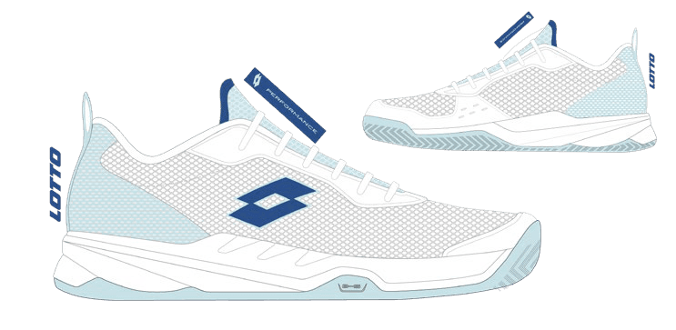 Lotto MIRAGE 700 ALR W All White/Pacific Blue