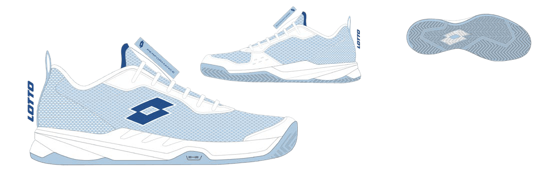 Lotto MIRAGE 700 ALR W Airy Blue/Pacific Blue/All White