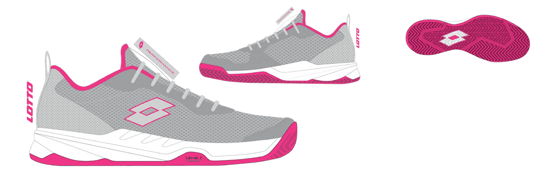 Lotto MIRAGE 700 ALR W Cool Gray 7c/Glamour Pink