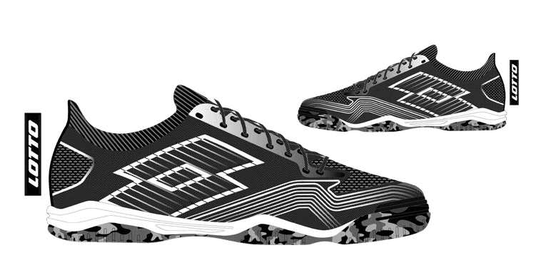 Lotto TACTO 250 ID All Black/All White/Cool Gray 7c