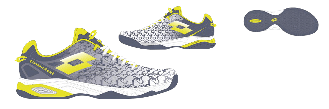 Lotto SUPERRAPIDA 200 III All White/Acid Yellow/Dark Denim