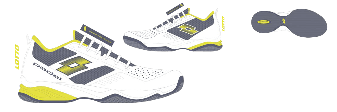 Lotto SUPERRAPIDA 400 IV W All White/Acid Yellow/Dark Denim