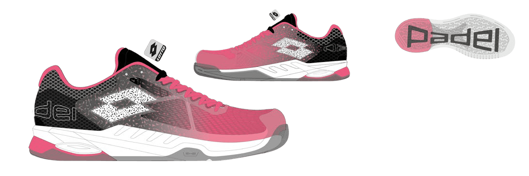 Lotto SUPERRAPIDA 100 W Shiny Fuchsia/All White/All Black