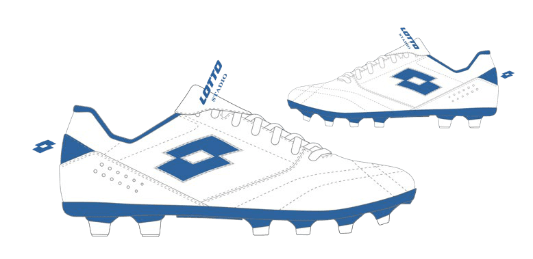 Lotto STADIO 200 III FG All White/Pacific Blue