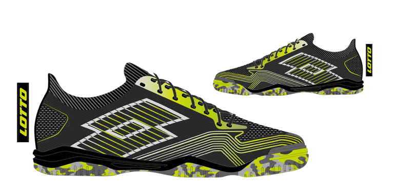 Lotto TACTO 250 TF Asphalt/Silver Metal 2/Acacia Green