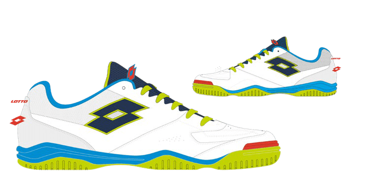 Lotto TACTO 200 VI ID All White/Navy Blue