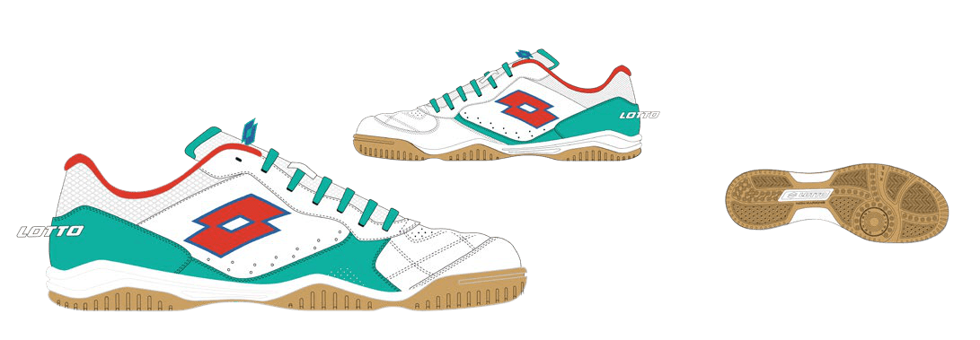 Lotto TACTO 300 VII ID All White/Red Poppy/Green 929c