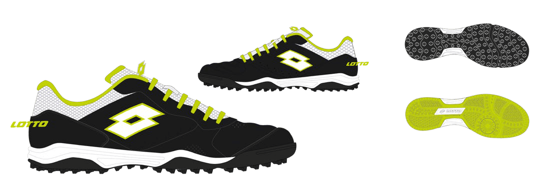 Lotto TACTO 300 VII TF All Black/All White/Acacia Green