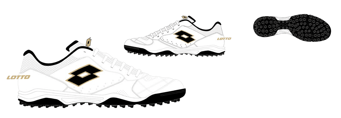Lotto TACTO 300 VII TF All White/All Black/Light Platino