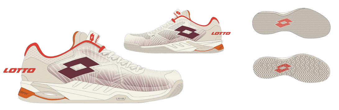 Lotto MIRAGE 100 II SPD Antique White/Tawny Red