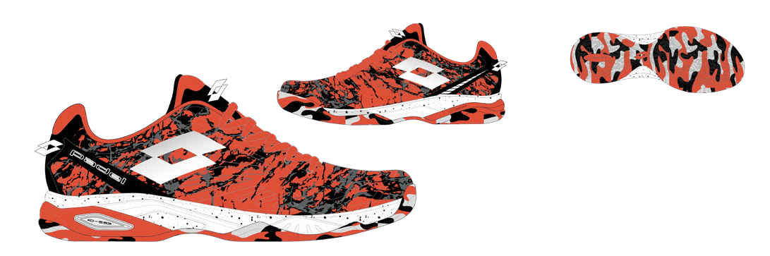Lotto SUPERRAPIDA 200 IV Grenadine Red/All White/All Black