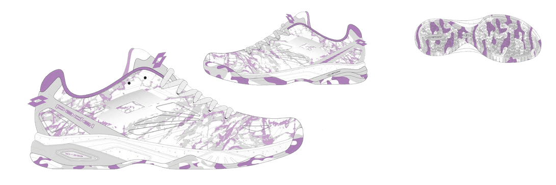 Lotto SUPERRAPIDA 200 IV W All White/Silver Metal 2/Violet 528c