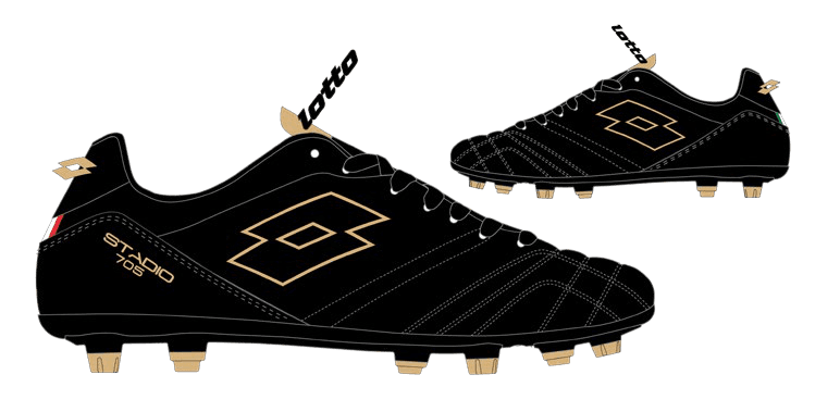 Lotto STADIO 705 FG All Black/Light Platino
