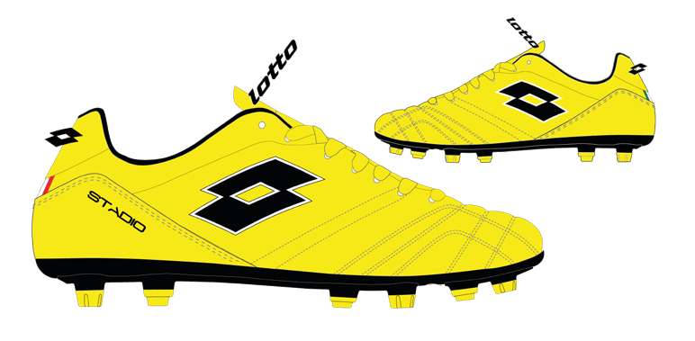 Lotto STADIO 705 FG Safety Yellow/All Black