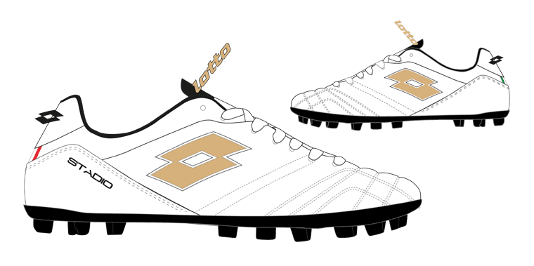 Lotto STADIO 705 AGM All White/Light Platino