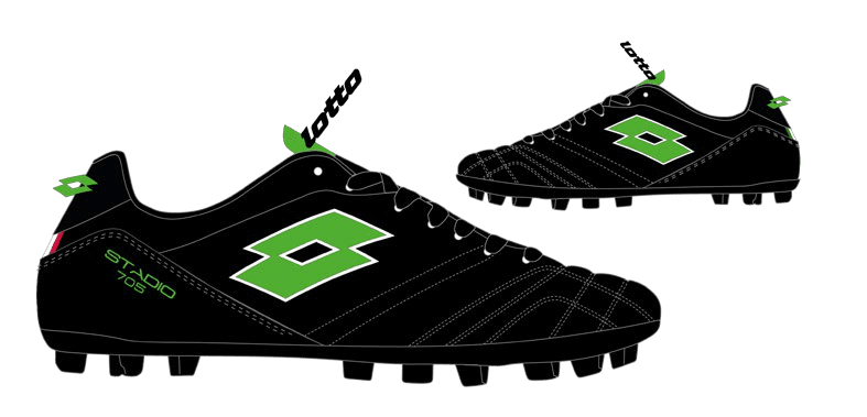 Lotto STADIO 705 AGMR All Black/Spring Green