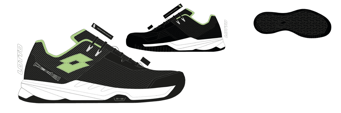 Lotto SUPERRAPIDA 600 II All Black/Green Apple Neo