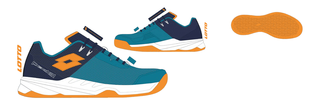 Lotto SUPERRAPIDA 600 II Mosaic Blue/Electric Orange/Navy Blue